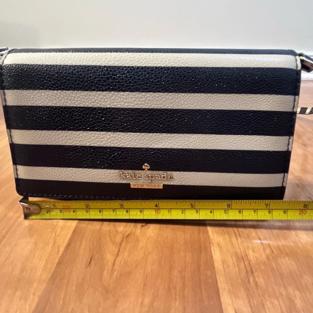 Kate Spade Navy and White Striped Crossbody Bag - Picture 12 of 13